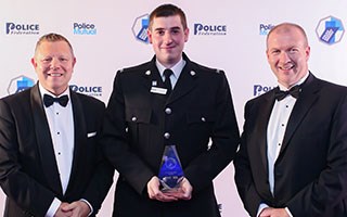 Bedfordshire cop who stopped a woman slashing her own throat wins award