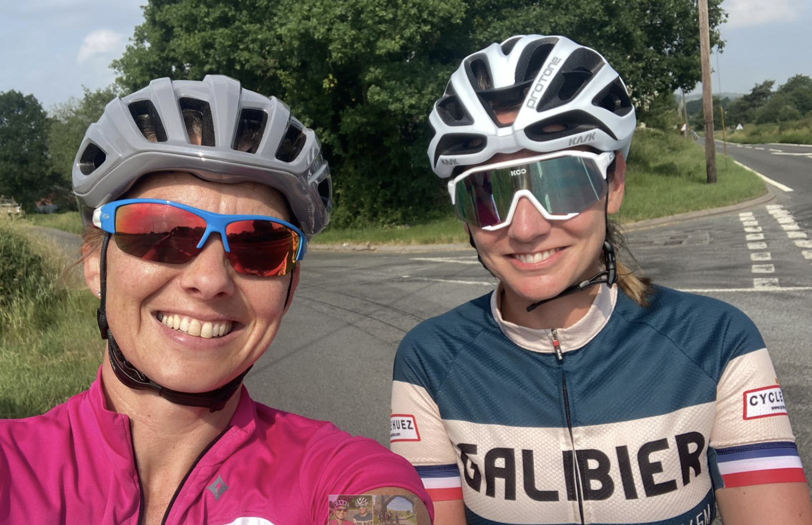 Sarah Evans (left) with sergeant and fellow team member, Emily Davies.