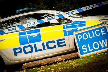 Stock image of police car