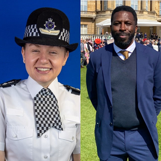 (L-R) Special Chief Inspector Laura Hart and Detective Inspector Rasheed Alawiye