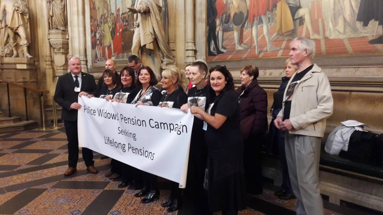 Campaigners at Parliament.