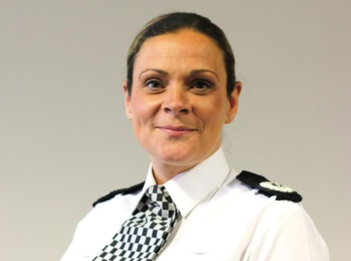 Jennie Mattinson smile in police uniform