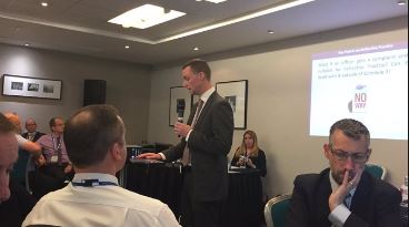 Ian Balbi, head of dicipline policy, Home Office Police Integrity Unit, speaking at CAPLOS